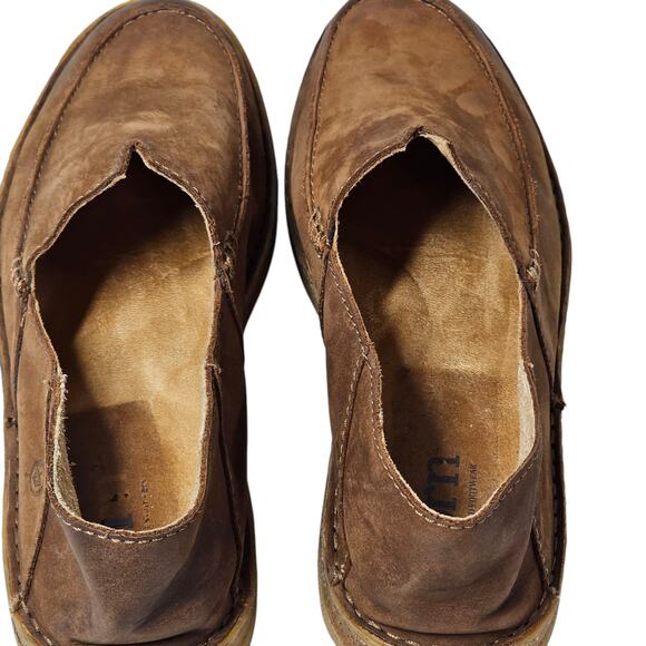 Born Men's Stewie II Brown Suede Loafers with Foldable Heel Size 10.5 - Picture 5 of 11